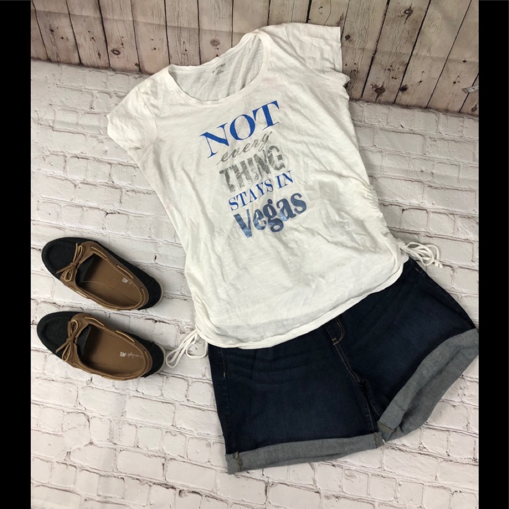 Large jean maternity shorts